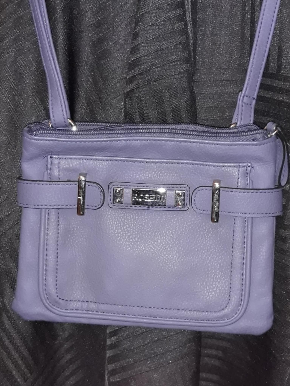Rosetti Mini Cross Body Shoulder Bag Purse Blue Grey 10"x9"
